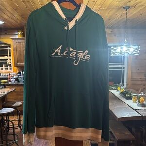 American Eagle Outfitters Green and Cream Men's Hoodie